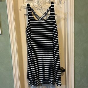 NWT Anthropologie black/white stripe dress or tunic, size M